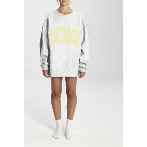 The Bar The Bach Gray/Lemon Varsity Sweatshirt - Picture 2 of 8